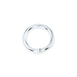 Jump Rings, 6 mm (.236 in), Silver Plated, 144 pc