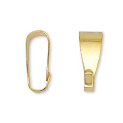 Pendant Bail, 10 mm (.4 in), Gold Plated, 15 pc