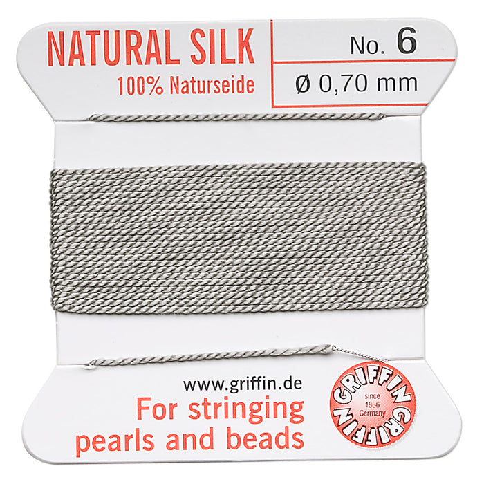Thread, silk, grey, size #6